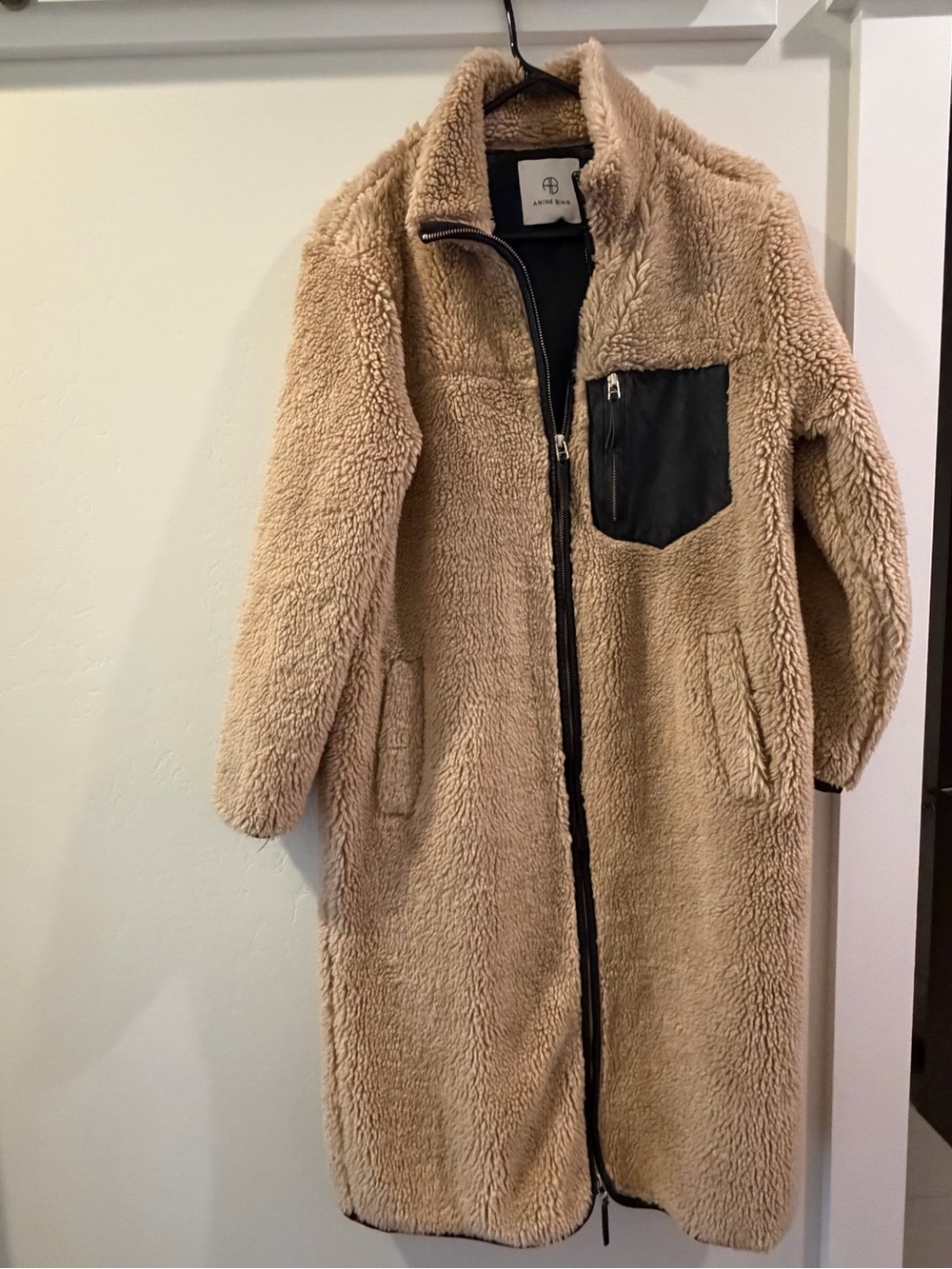Anine Bing Ryder Coat|Camel Teddy Fleece Longline Jacket XS AS IS/ READ BELOW